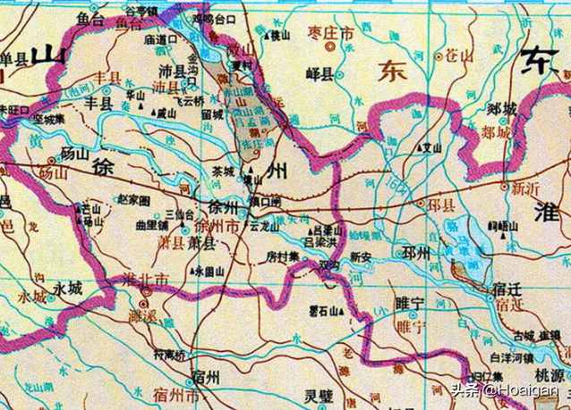 1655起，9张西方古地图中的徐州、砀山、萧县、睢宁、邳、沛、丰