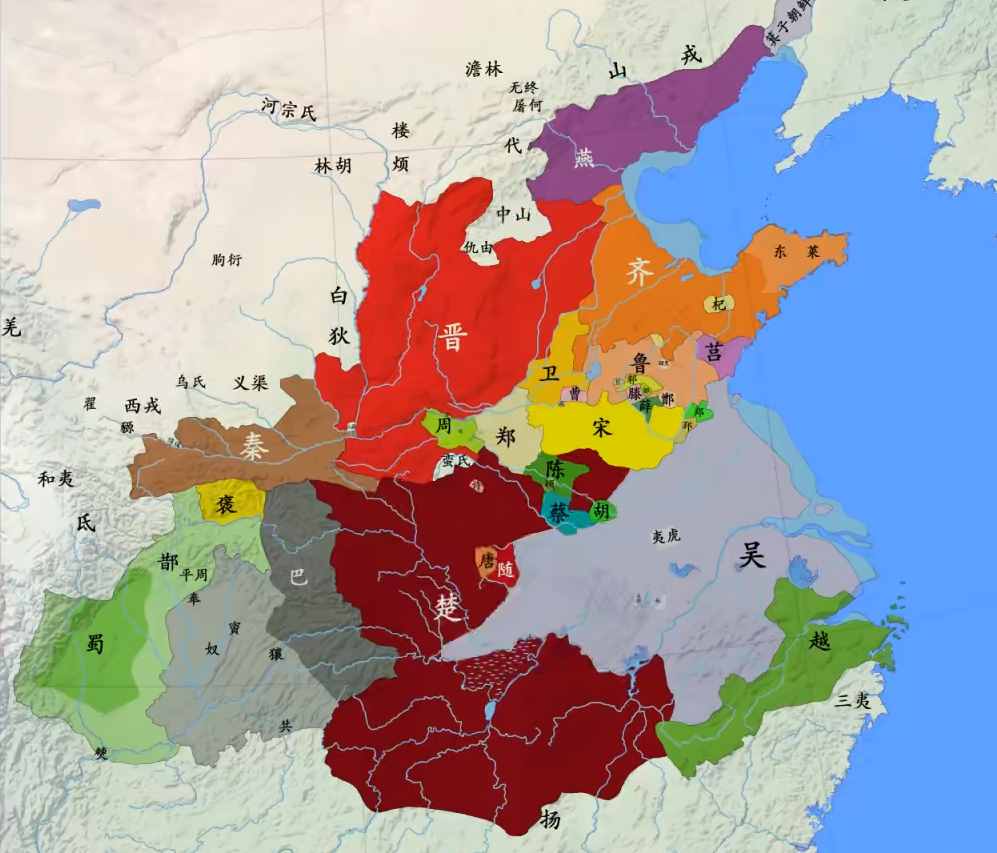 春秋战国局势图，如何理清春秋战国大变革时期的进程？