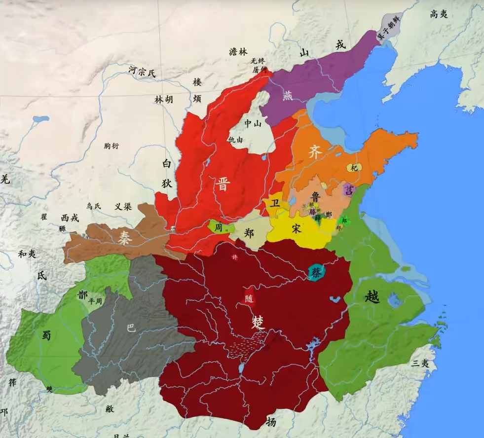 春秋战国局势图，如何理清春秋战国大变革时期的进程？