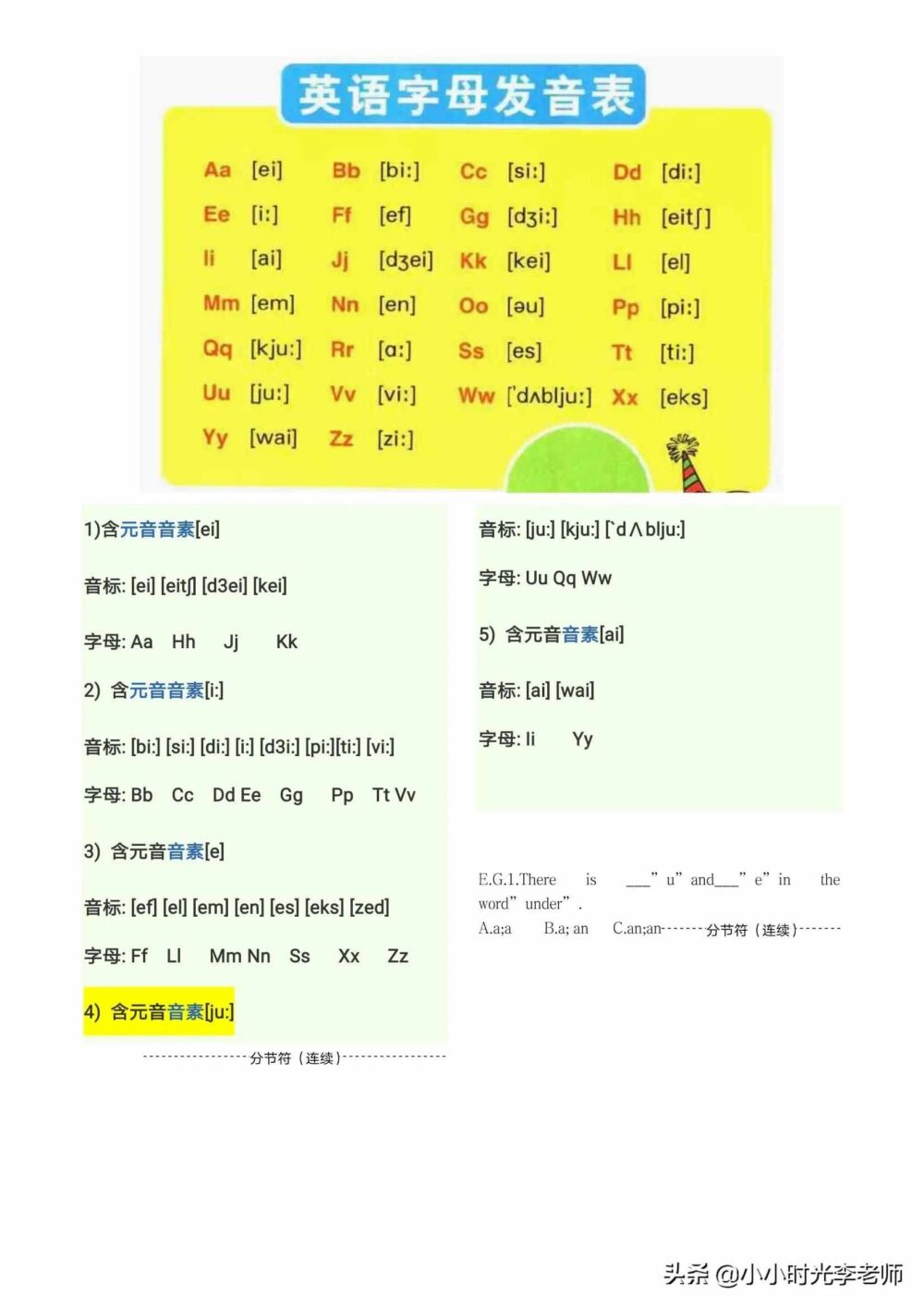 「英语」26个英语字母对应单词、字母图片、字母手抄版积累