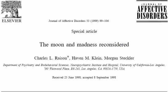 疯子和满月：月相变化会影响人类行为吗？