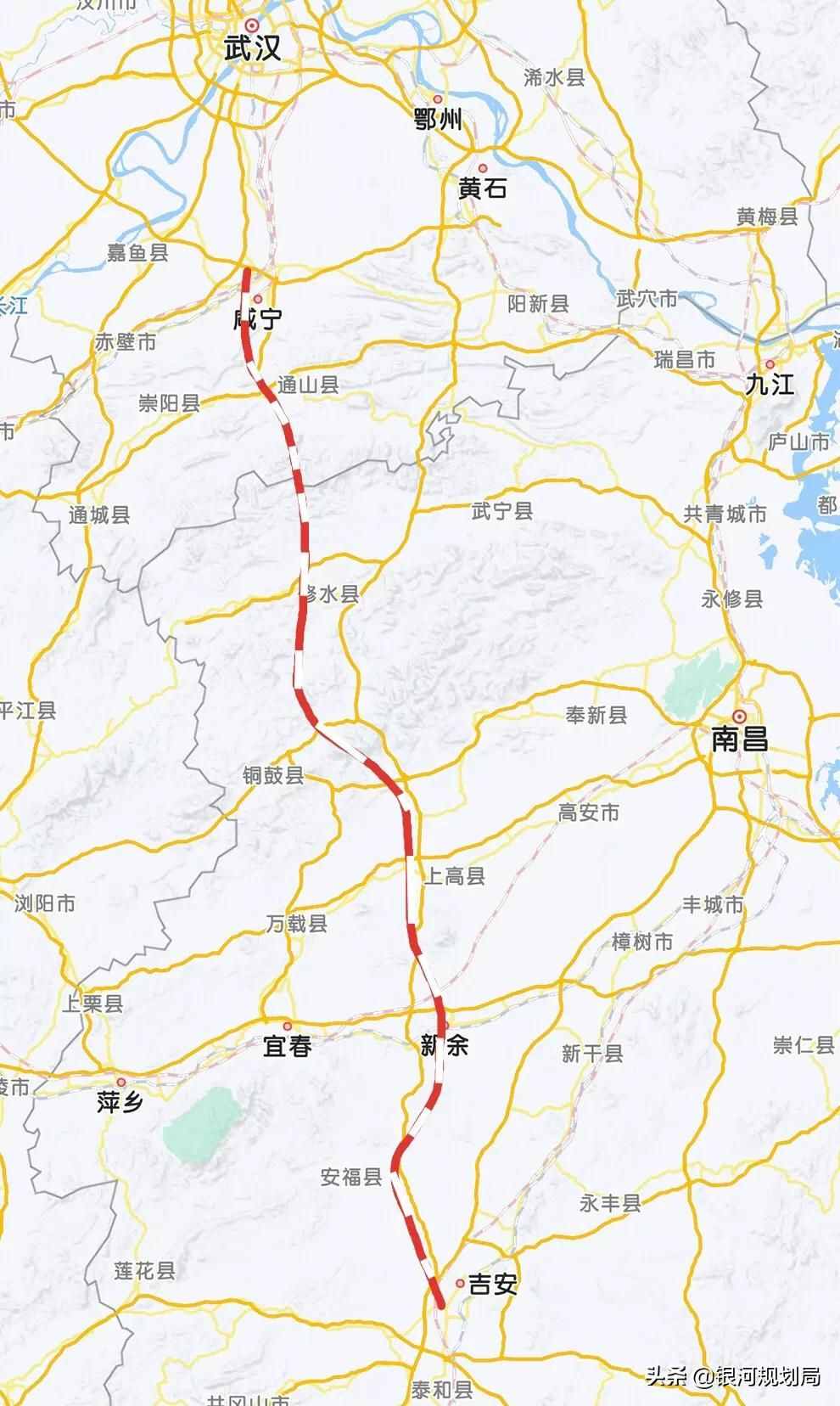 武汉至深圳高铁通道有望形成？咸宁至吉安高铁建设势在必行