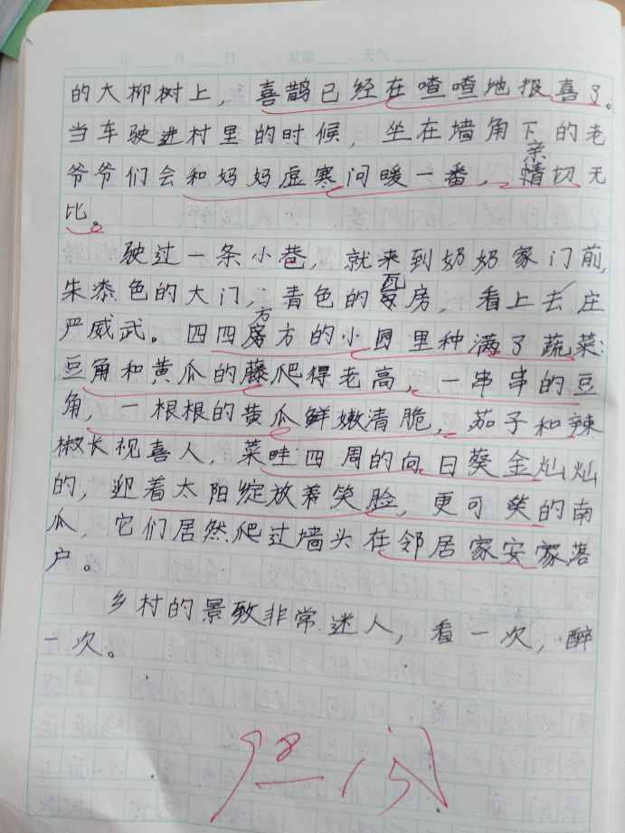 四年级语文下册全册习作练习（课本习作、仿写、续写、改写）