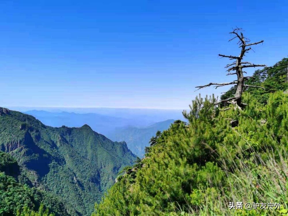 徒步穿越安徽逍遥峰，经徽杭古道蓝天凹登顶清凉峰