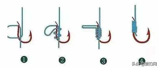 鱼钩绑不好？图解六种常见鱼钩详细绑法！