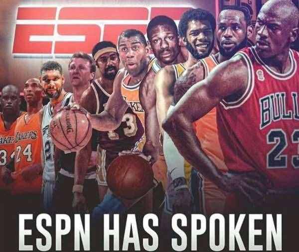 NBA历史前十佳的球员排名，到底应该怎么排？各有各排法