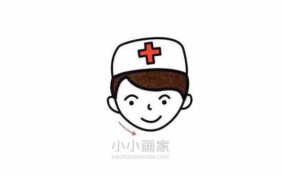 穿白大褂的医生简笔画画法图片步骤- www.xiaoxiaohuajia.com