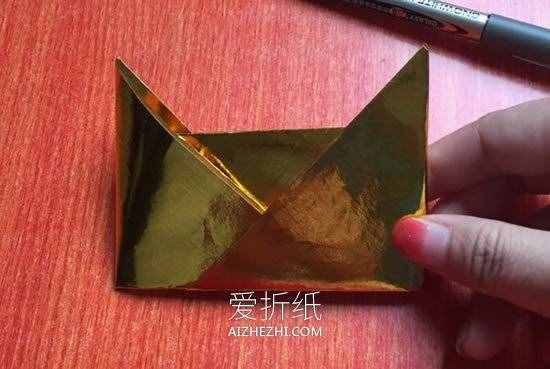 怎么折纸金元宝的方法 简单手工元宝的折法- www.aizhezhi.com