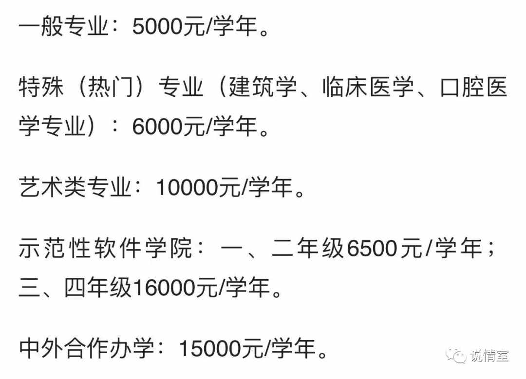 中国大学学费一览表：2019年全国大学最新收费参考