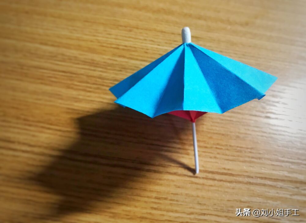 超好看的折纸小雨伞，原来这么简单