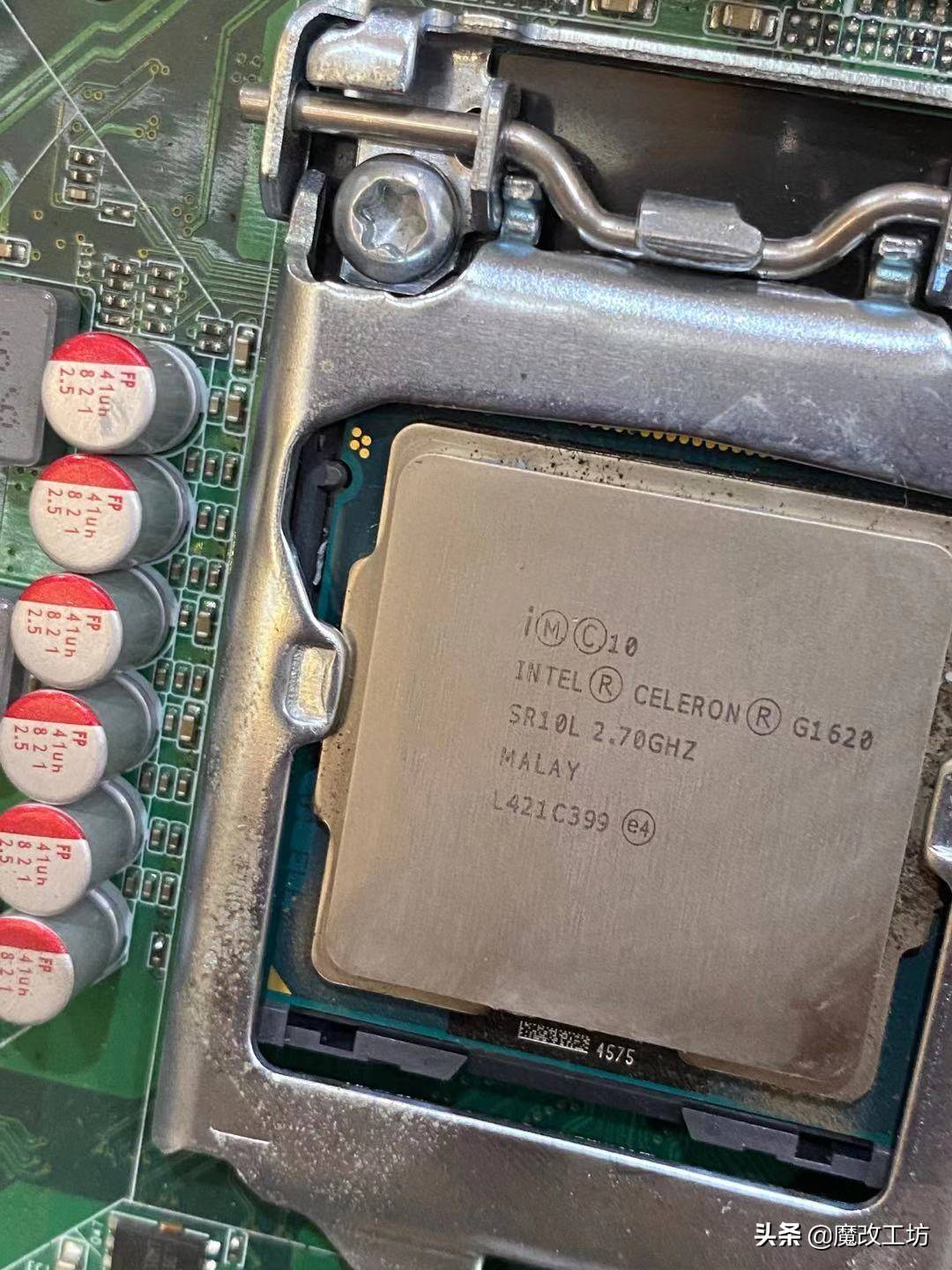 100元古董H61主板配INTEL一代至强处理器ITX电脑