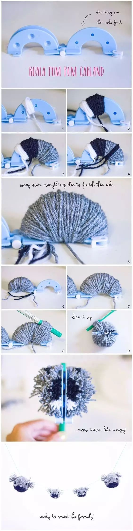 毛线绕一绕，做出来的毛球竟这么可爱，DIY手工百变毛球附教程
