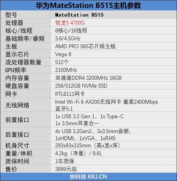 锐龙7 4700G加持！HUAWEI MateStation B515商用主机评测：迷你身材、顶级性能