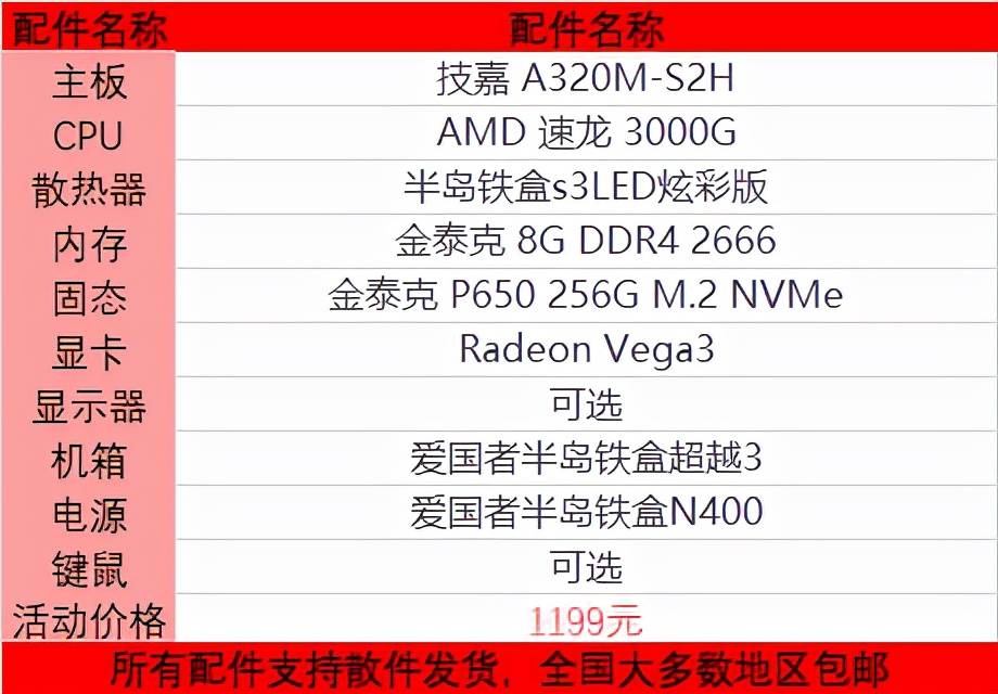 国庆十月装新机，兼容机之家四款AMD配置推荐，核显独显全都有