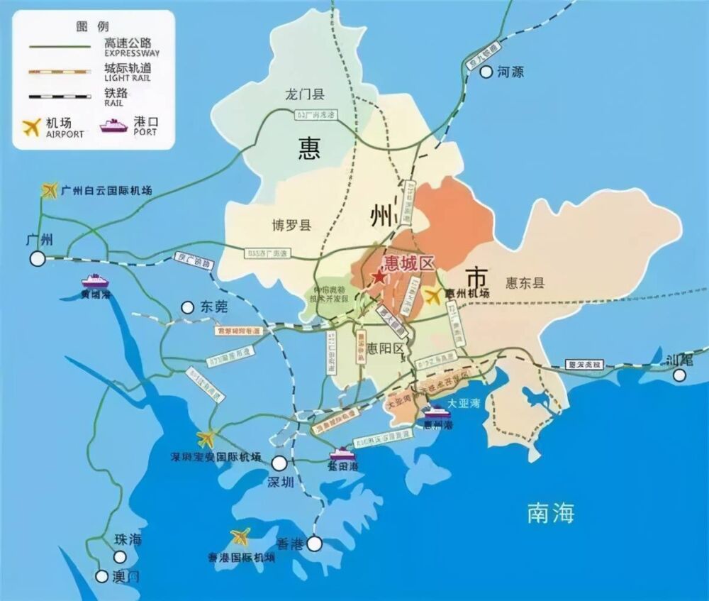 粤港澳大湾区之惠州区域分布情况介绍