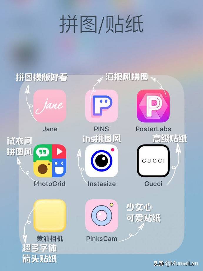 超多好用的拍照修图、拼图、贴纸app分享，收藏