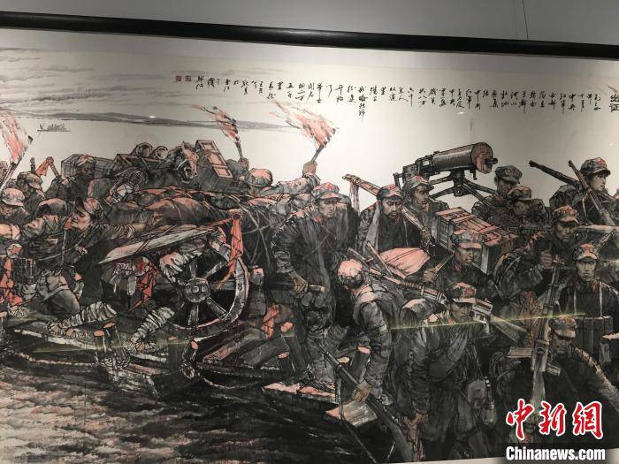 广东惠州举行以“红色”为题材的大型摄影与国画展