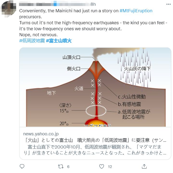 “日本要沉没？富士山要喷发？”日本今日“连环震”引发日网民恐慌