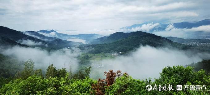 雨后的宏村滑翔伞培训基地，令人窒息的美