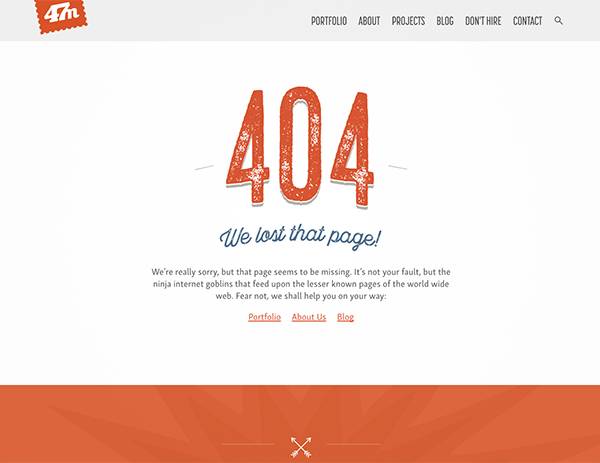 网页设计404页面技巧和示例