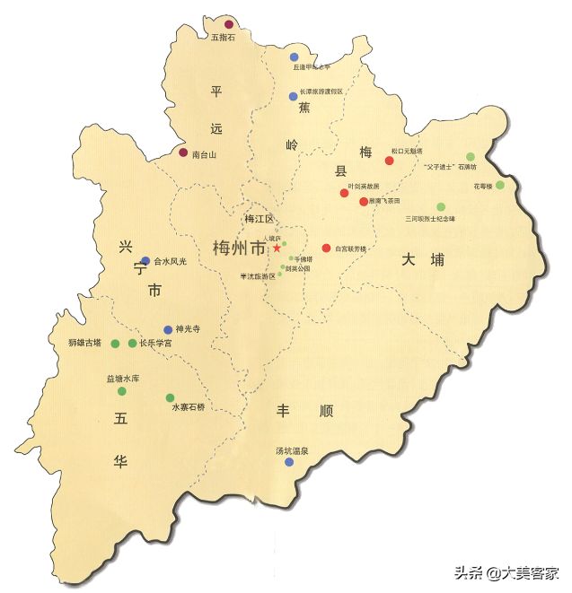 作为梅州人，梅州各县区建立的时间和历史你了解多少呢？