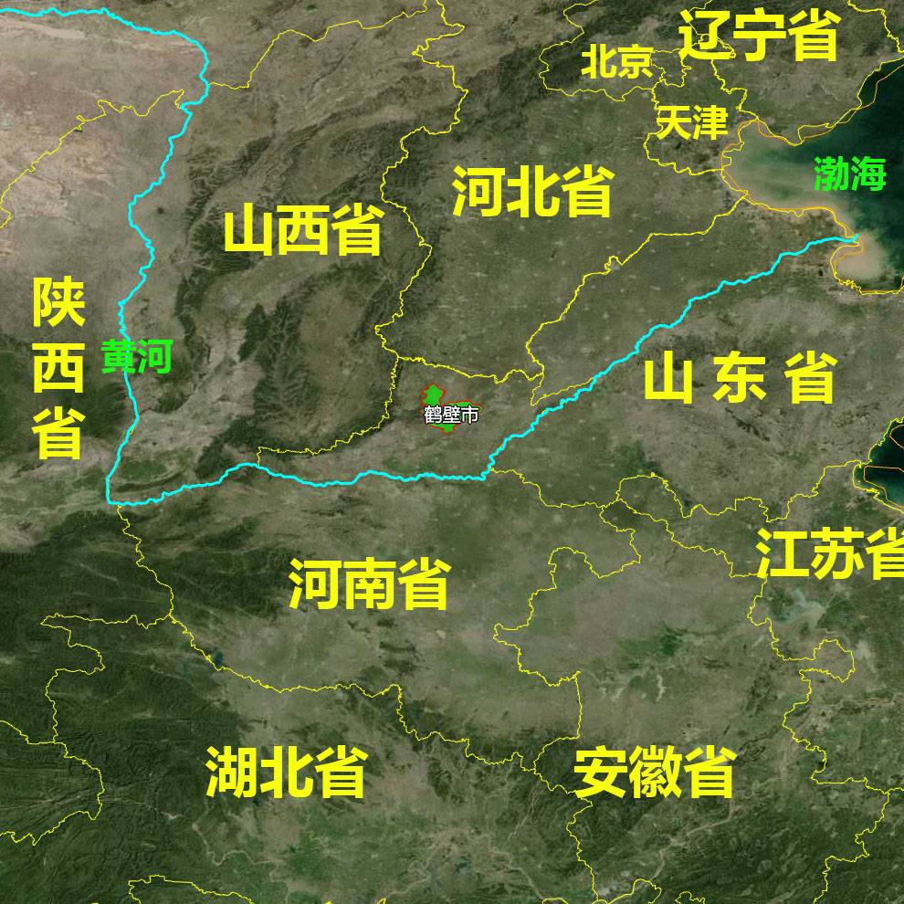 7张地形图，快速了解河南省鹤壁各市辖区县