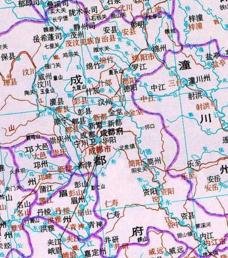 明朝时期川渝地区的行政区划，看看你的家乡属于哪个地区