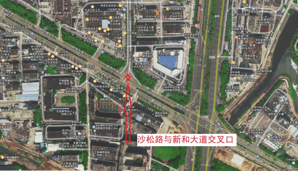 深圳市宝安区沙井街道限外摄像头分布图(外地车牌抓拍摄像头分布)