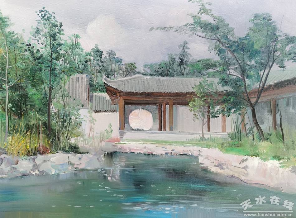 贾利珠油画作品《南山书院》在北京翰海拍卖会上以5万元成交