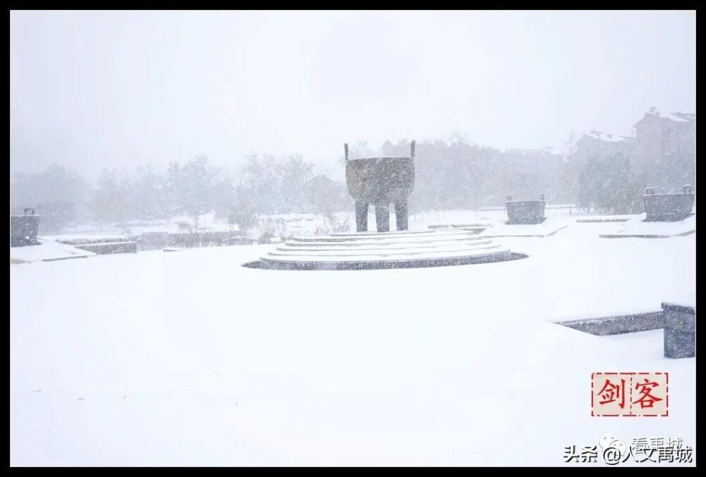 风雪中的禹城（尹希剑拍摄）