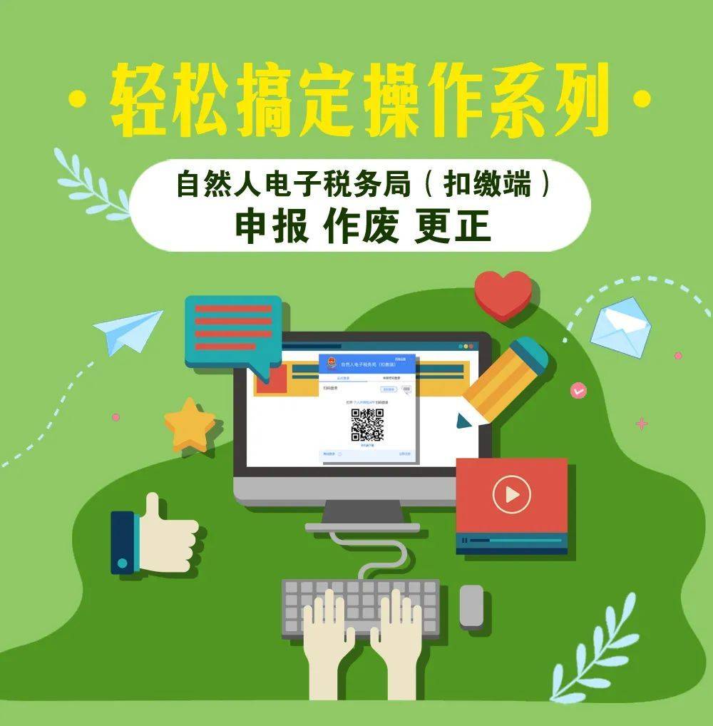 自然人电子税务局（扣缴端）如何申报、作废、更正？一文来了解