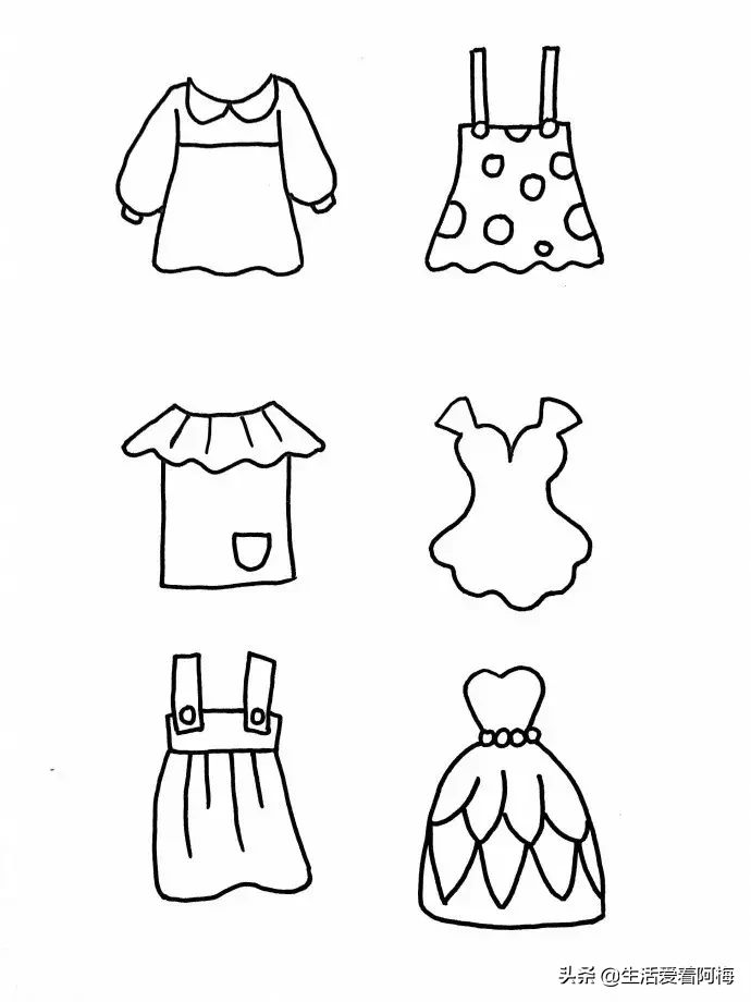 服装设计简单简笔画图片