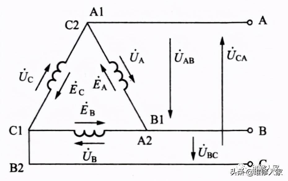 三相交流电的星形与三角形连接知识