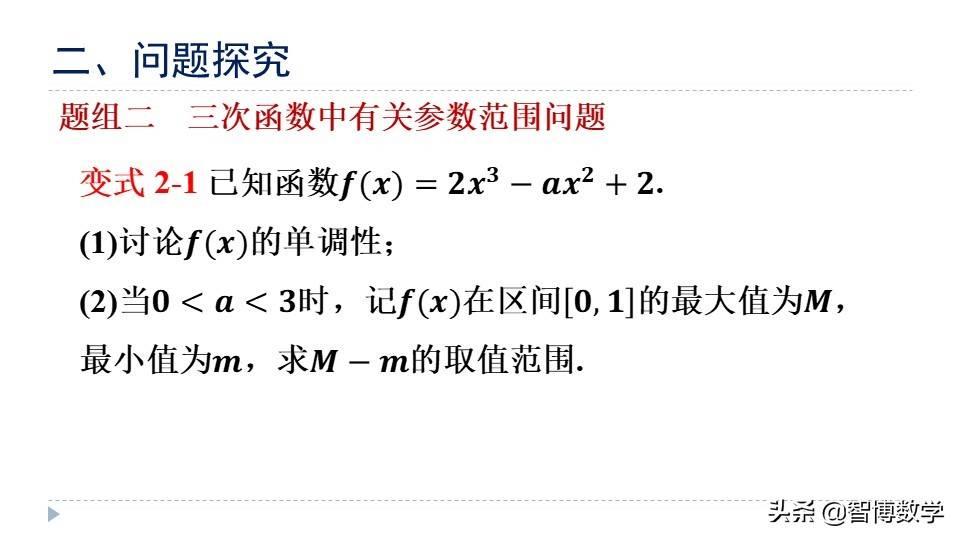 二轮复习专题：三次函数的图象和性质