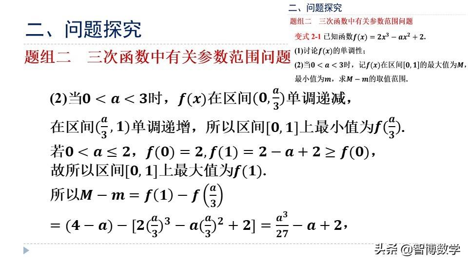 二轮复习专题：三次函数的图象和性质